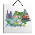 Ceramic Tile Beautiful Cities Around The World Gift Wall Plaque Home Decor New. Price: $32.45.