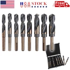 8-PIECE Premium 1/2 Reduced Shank Silver And Deming Large Drill Bit Set Al New. Price: $30.99.