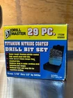 Nwt Drill Master 29 Pc Titanium Nitride Coated Bit Set With Case New. Price: $14.99.