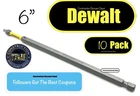 10 Pack Dewalt Maxfit Ultra 6IN SQ2 Square #2 Impact Ready 6" Drill Bits New. Price: $34.84.
