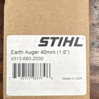Stihl Earth Auger Drill Bit 40MM (1.6") Metal, Mpn 4313-680-2030 New. Price: $90.99.