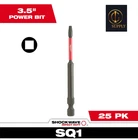 Milwaukee 48-32-4194 Shockwave 3-1/2IN Power Bit Square Recess #1 25PC Bulk Pack New. Price: $59.99.