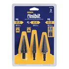 Irwin Unibit IWAS15504DF 3-PIECE Step Drill Set 3/16" To 7/8" #1, #4, #4DF New. Price: $59.95.