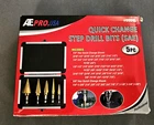 5PC Ate Pro Titanium Quick Change Step Uni Drill Bit Set Sae Hex Shank #90045 New. Price: $29.99.