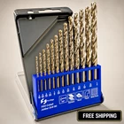 13PCS Cobalt Drill Bits Set, M35 High Speed Steel 135 Degree Tip Twist Jobber New. Price: $23.61.