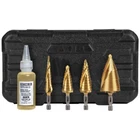 Klein Tools 25950 Step Bit Kit, Spiral Double-fluted, Vaco, 4-PIECE New. Price: $110.99.