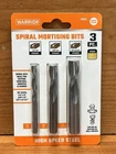 Warrior 58931 3-PC High Speed Steel Spiral Mortising Bits New. Price: $12.71.