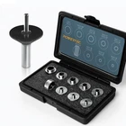 Powertec 72092 Solid Router Template Bushing Guides And Centering Pin With Cone, New. Price: $68.49.