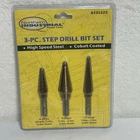 3-PC Step Drill Bit Set Northern Industrial High Speed Steel Cobalt Coated Nos New. Price: $58.95.