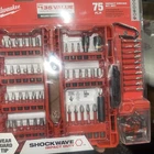 Milwaukee 48-32-4489 Shockwave Impact Duty Drill Driver 1/4" Hex Bit Set Of 75 New. Price: $59.99.