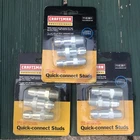 3PACK Craftsman Professional Quick-connect Studs For Air Powered Tools 16381 New. Price: $8.99.