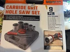 New Warrior 9 Pc. Carbide Grit Hole Saw Set. Price: $32.99.