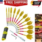 Spade Drill Set, 13PCS Paddle In Sae, 1/4 Hex Shank Flat Wood F... New. Price: $37.79.