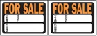Hy-ko Products 3031 Auto/boat For Sale Plastic Sign 8.5" X 12" Orange/black, ... New. Price: $14.09.