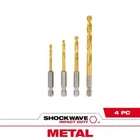 Milwaukee Shockwave 3/8 In. Titanium Red Helix Impact Drill Bit Set Hex Shank New. Price: $14.95.