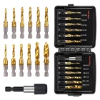 13PCS Titanium Drill Tap Set, Hss Sae & Metric And Bits With Quick Cha New. Price: $25.90.