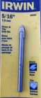 Irwin 50520 Carbide Tipped Masonry Drill Bit 5/16 X 2-1/2 Glass And Tiles New. Price: $10.99.