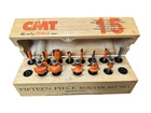 Cmt 13 Piece Router Bit Set In Wood Case 1/4" Shank Italy Made Teflon 800.001.00 Used. Price: $89.99.