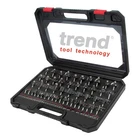 Trend 50 Piece Router Bit Starter Set 1/4 Inch Shank Tungsten Carbide Tipped New. Price: $174.99.