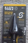 Klein Tools QRST14 Step Drill Bit 3/16-7/8 In, 12 Hole Sizes, Spiral Flute New. Price: $23.95.