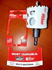 Milwaukee Tool 49-56-9668 2-1/8" Hole Dozer Bi-metal Saw With Arbor 54MM. Open. Price: $21.95.