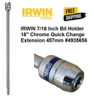 Irwin Lock-n-load 7/16" Inch Hex Quick Connect 18" Drill Bit Extension New. Price: $29.40.