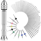 Mudder 57PCS Micro Bits & Pin Vise Set, 46 Hand Twist Drills Silver New. Price: $25.99.