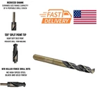 High Speed Steel Drill Bit 3/8 Inch Shank 1/2 Cutting Diameter Black Gold New. Price: $29.99.
