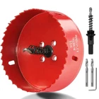 Luomorgo 110MM/4.33 Inch Hole Saw, 1.46 Cutting Depth Hss Bi-metal Red New. Price: $18.54.