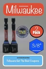 Pack Milwaukee Impact Long Magnetic Nut Driver 3/8" X 2-9/16" 49-66-4535 New. Price: $8.99.