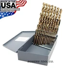 Norseman 29PC Cobalt M42 Drill Bit Set 1/16-1/2" Jobber Lengths Made In Usa D-29 New. Price: $199.99.
