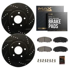 Front Drilled Slotted Rotors + Pads For 2010-2015 2016 Hyundai Genesis Coupe New. Price: $167.08.