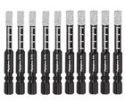 Mgtgbao 10PC Dry Diamond Drill Bits Set 5PC 3/16 & 1/4 In, Black New. Price: $39.25.