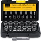 14 Pcs & Nut Remover Set With 3/8 Inch Adapter For Stripped Bolts New. Price: $35.66.