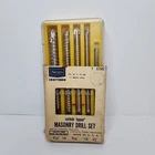 Vintage Craftsman 67345 - Piece Carbide Tip Masonry Drill Set Made The Usa Used. Price: $24.99.