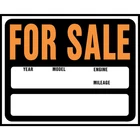 Hy-ko Auto/boat For Sale Sign 14.5" X 18.5" (5 Pcs.) New. Price: $21.20.