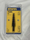 Irwin 10232 #2 Unibit Step Drill Bit, 3/16" - 1/2", Speed Point Hss Usa New. Price: $17.99.