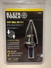 Klein Tools KTSB11 Double-fluted Step Drill Bit #11 (7/8" 1-1/8") New. Price: $26.99.