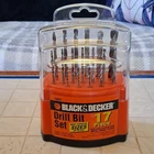 Black+decker 17-PIECE Metal Bit Set For Drilling 3/8 Used. Price: $8.00.