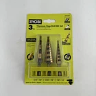 Ryobi A97301 Titanium Step Drill Bit Set 3-PIECE 1/4 Hex Shank New. Price: $15.99.