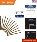 Pro Edge 12PCS 1/4" Cobalt Drill Bits, M35 High Speed Steel 135 Degree Tip Heavy New. Price: $19.79.