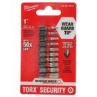 Milwaukee 48-32-4618 Shockwave 10-PIECE Impact Security Torx Bit Set, 1" Length New. Price: $9.24.
