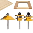 Exqutoo 3PCS 1/4" Shank Router Bit Set, Raised Panel Cabinet Door Maki New. Price: $51.99.
