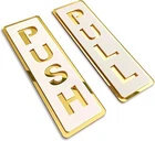Push Pull Door Sign, Vertical,double Layer White/gold New. Price: $17.02.