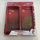 Milwaukee Shockwave 23-PIECE Impact Duty Red Helix Titanium Twist Drill Bit Set New. Price: $19.99.