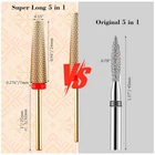 Super Long 5 In 1 Nail Drill Bits Professional 3/32'' Carbide Tungsten T... New. Price: $11.95.