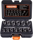 15 Pcs Bolt Extractor Set, 3/8" Drive Impact & Nut Remover Socket Tool Kit, New. Price: $27.92.