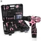 Comoware Pink Household Tool Set 12V Cordless Drill Driver Hand Kit For New. Price: $100.55.
