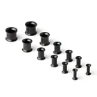 Ruifan 12PCS Surgical Steel Screw 8G, 6G, 4G, 2G, 00G, 6PRS - Black New. Price: $19.94.