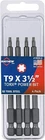 Mayhew 19333-4 T9 3.5" Torx Power Bit, Pack 1EA New. Price: $17.95.
